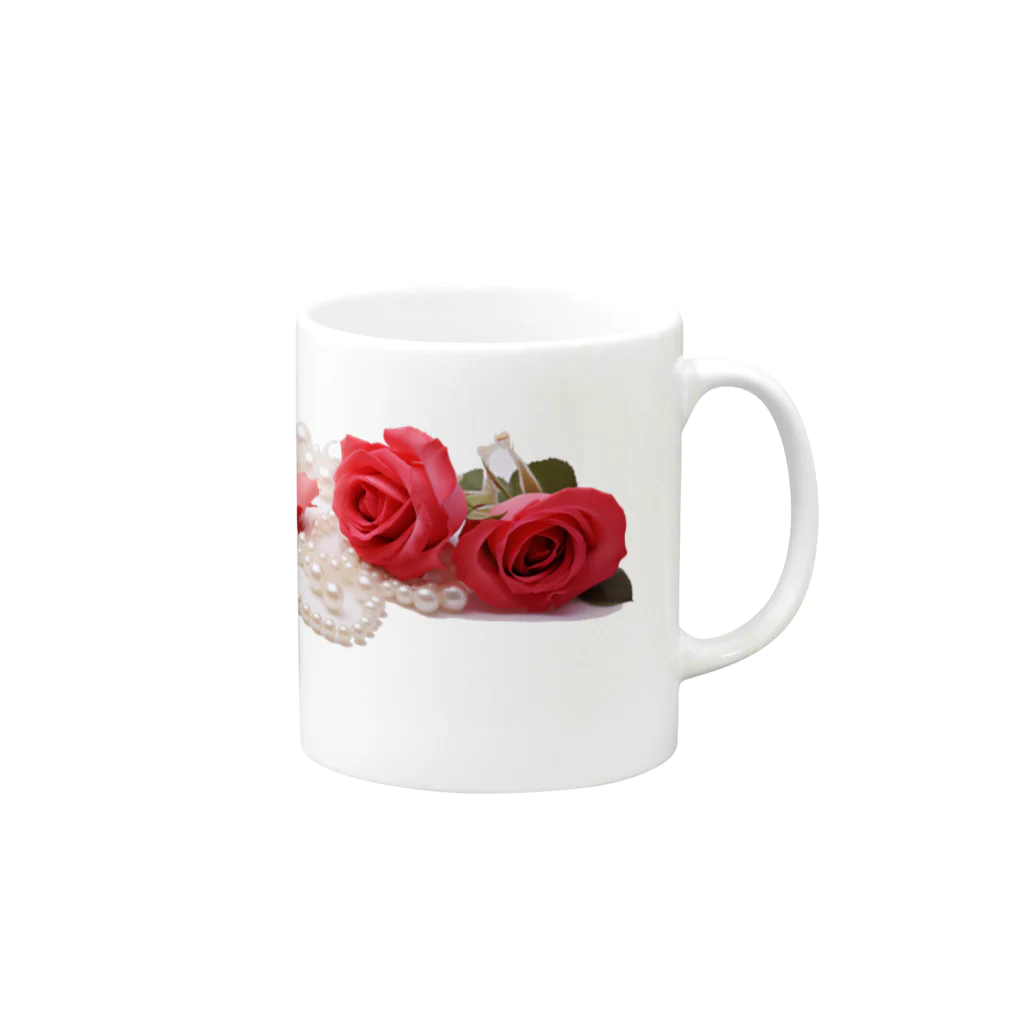 Lunatic-the-Jokersの[6月]June-Pearl&Rose Mug :right side of the handle