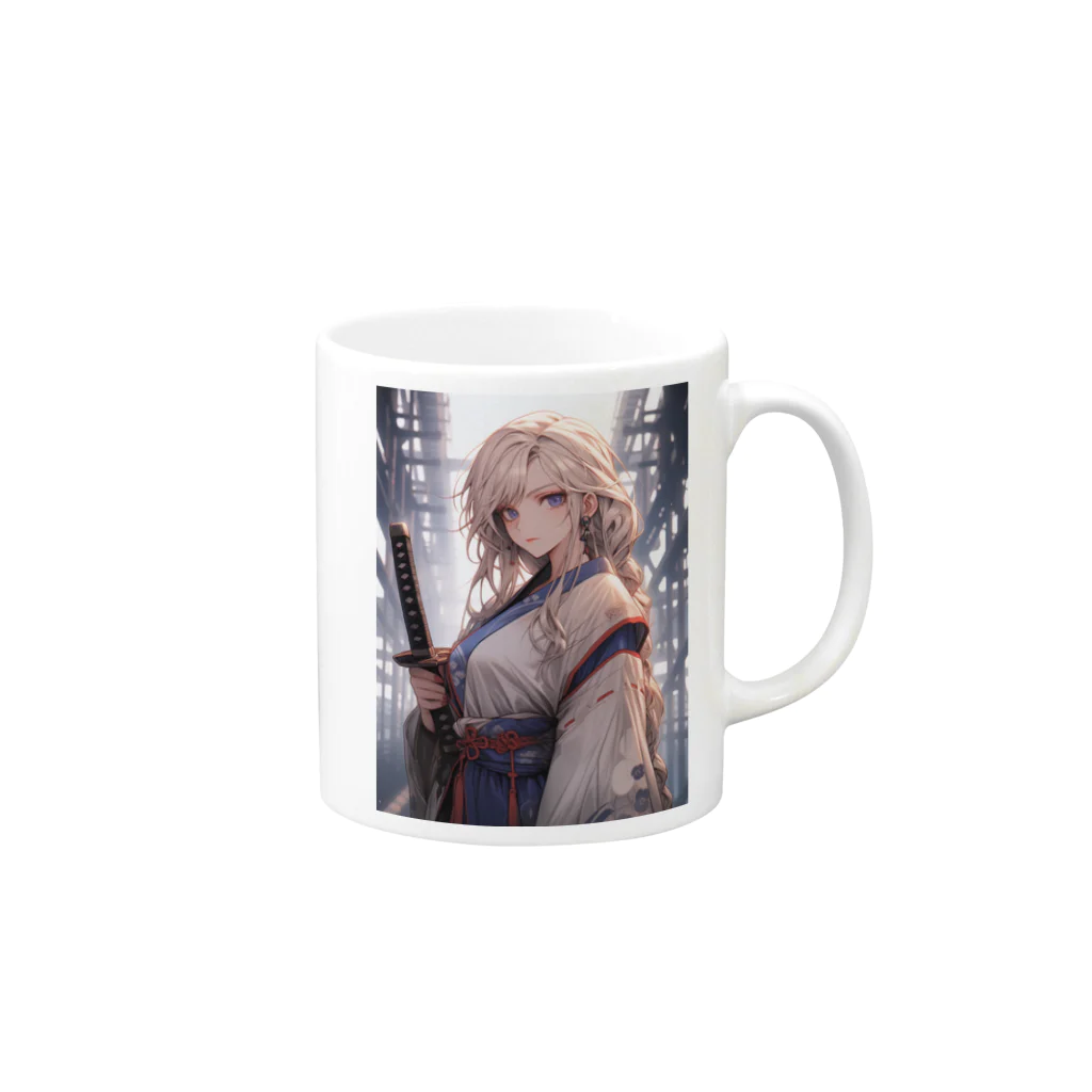 カップクリエイターAIの異世界の美少女剣士 Mug :right side of the handle