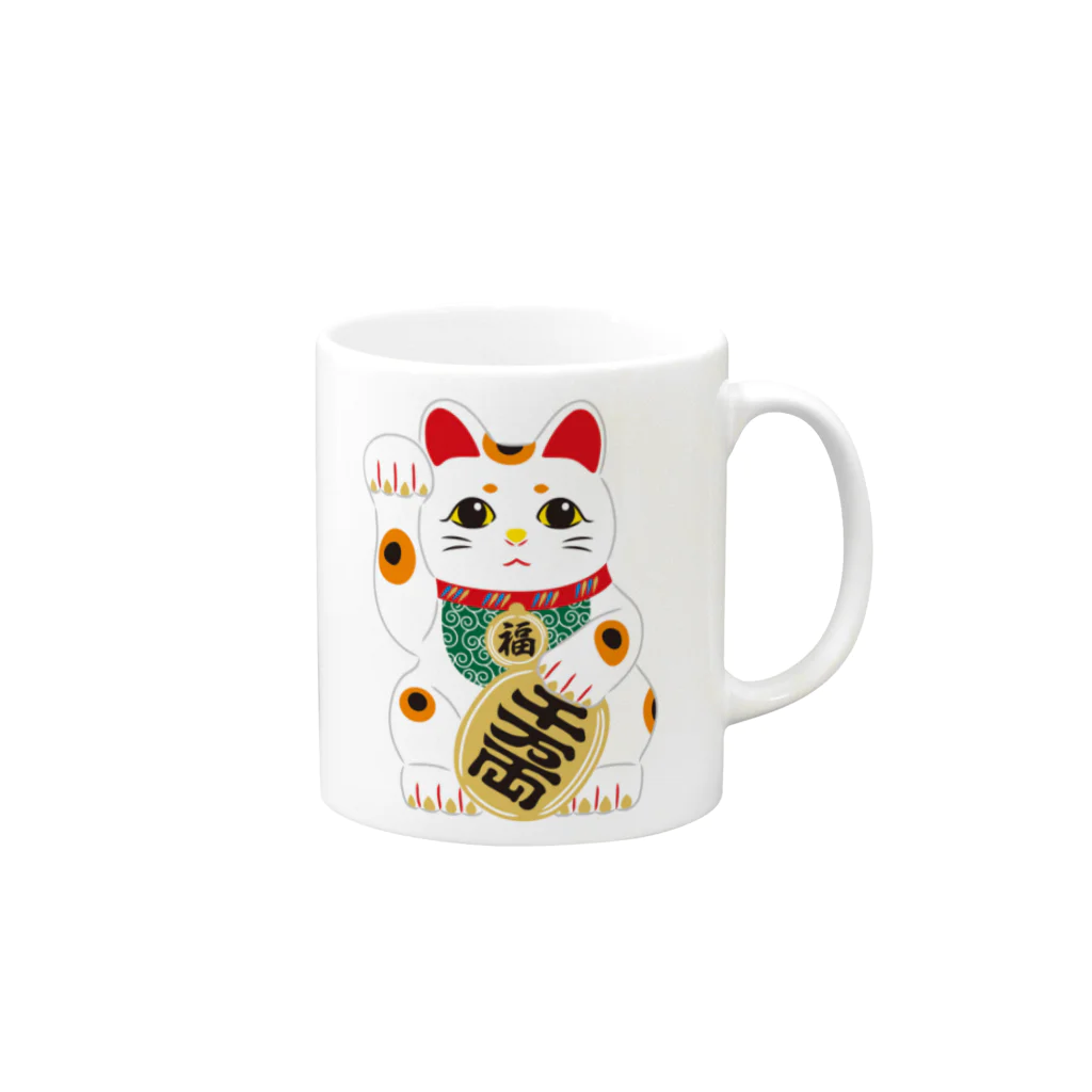 めろんぱん・ヘルメットの招金猫 Mug :right side of the handle