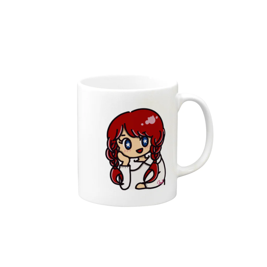 西田敏行の愛らしいななこアメリカザリガニ Mug :right side of the handle