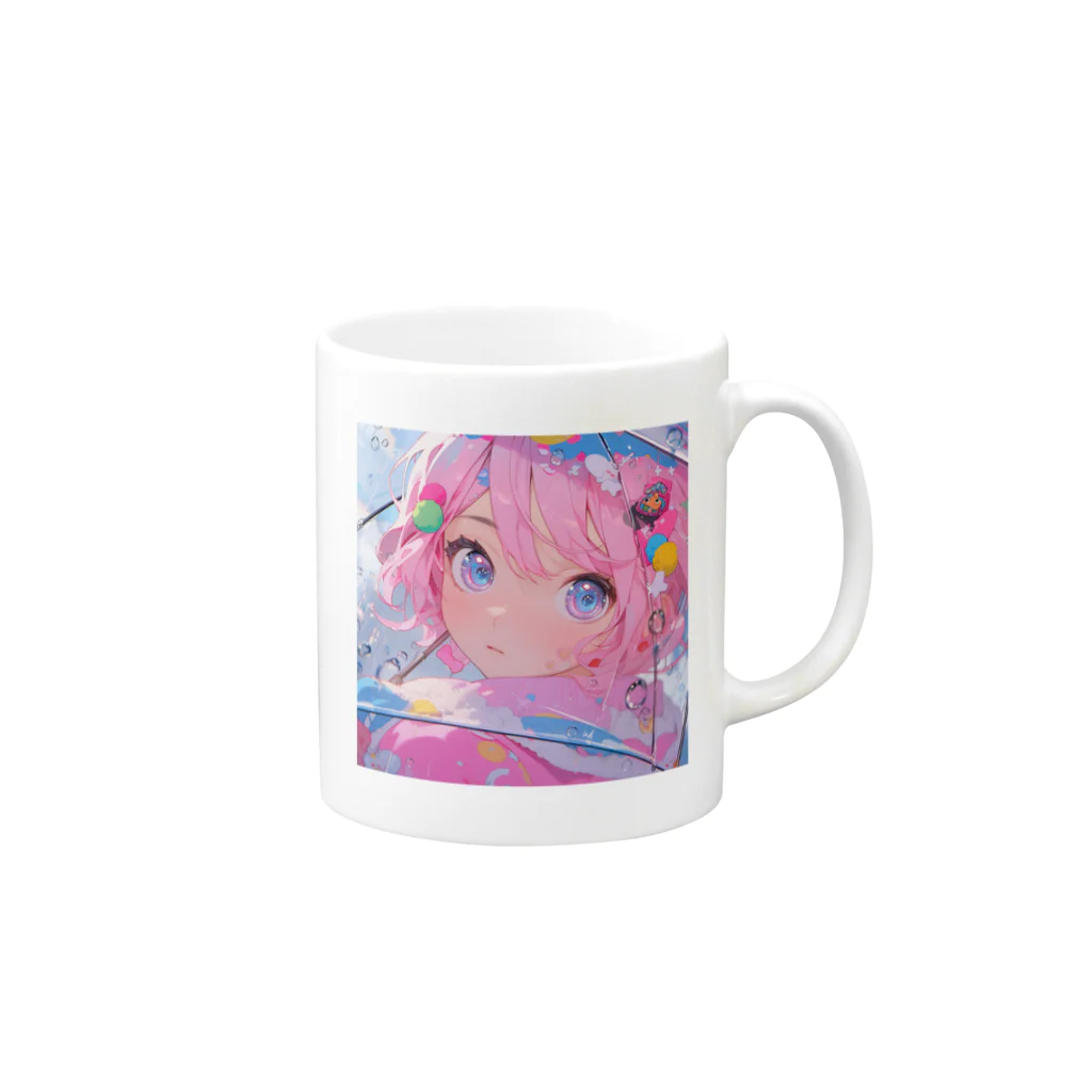 ぶーたんの雨音の中 Mug :right side of the handle