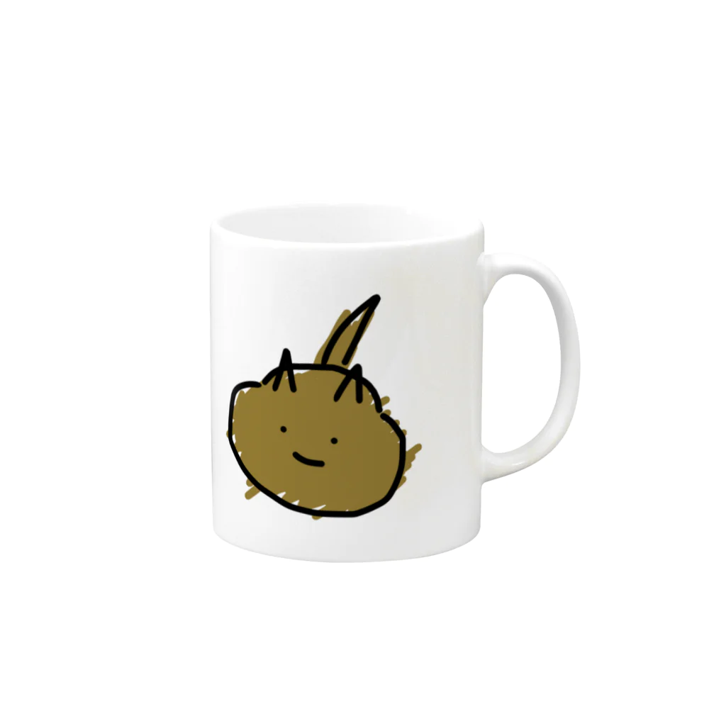 pome_kのかぶとガニねこ Mug :right side of the handle