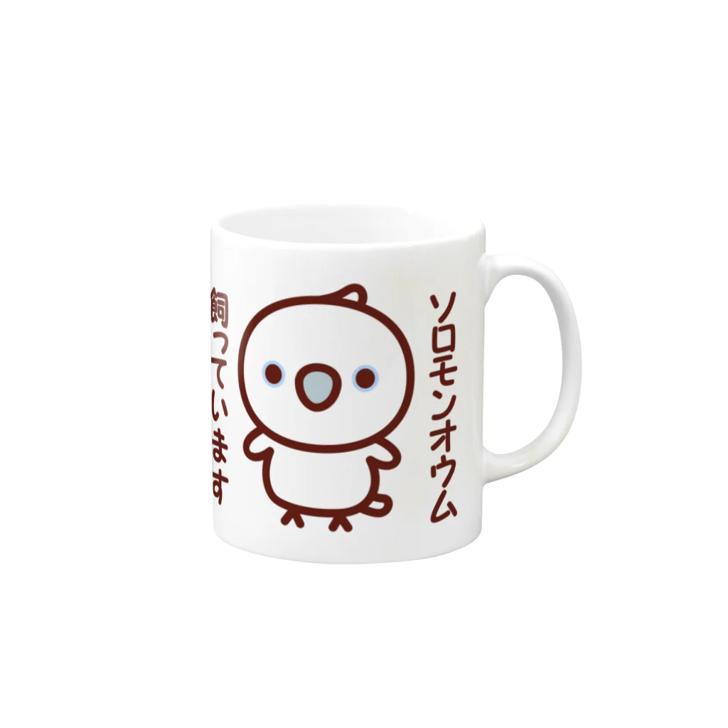 いんこ屋堂のソロモンオウム飼っています Mug :right side of the handle