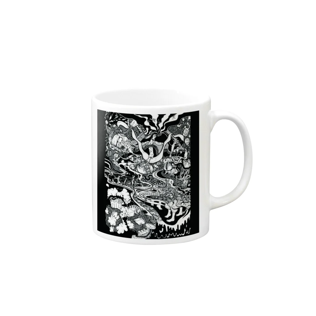 深夜水族館(営業中)の【連合弛緩】シリーズ Mug :right side of the handle