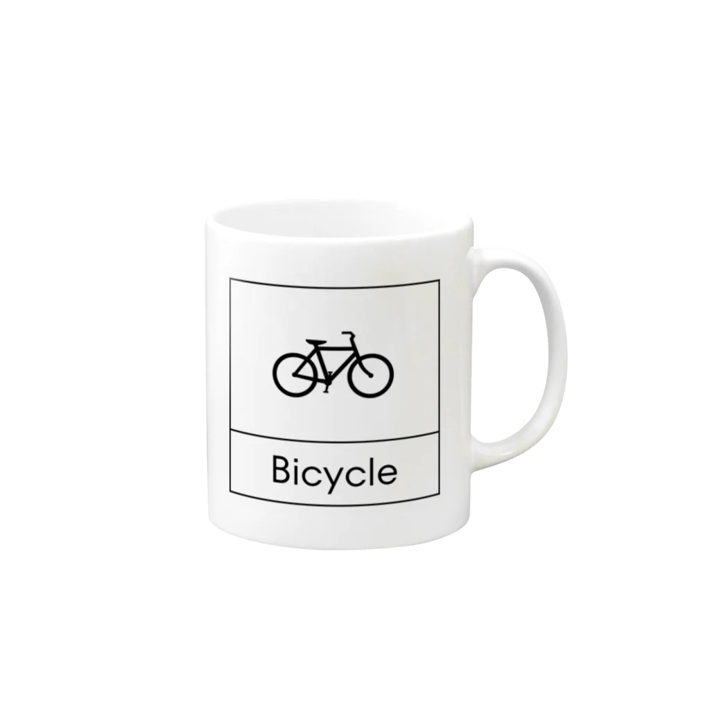 ミニマルくんの四角におさまるBicycle Mug :right side of the handle