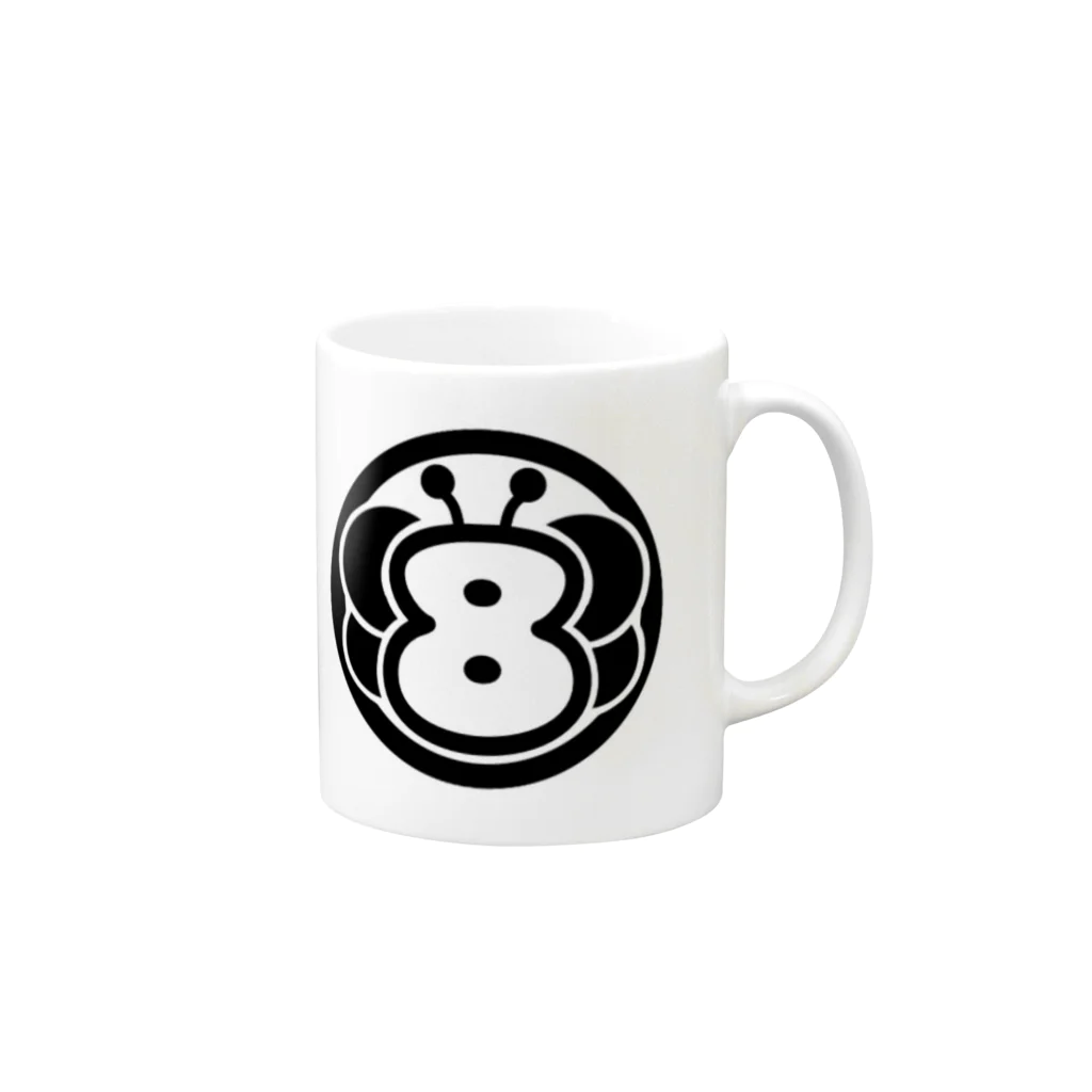 🐝8×スコープ🐝の8スコロゴ Mug :right side of the handle