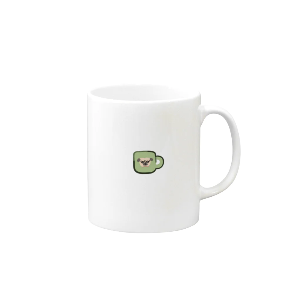 poteito's  じゅ〜すのパグマグ Mug :right side of the handle