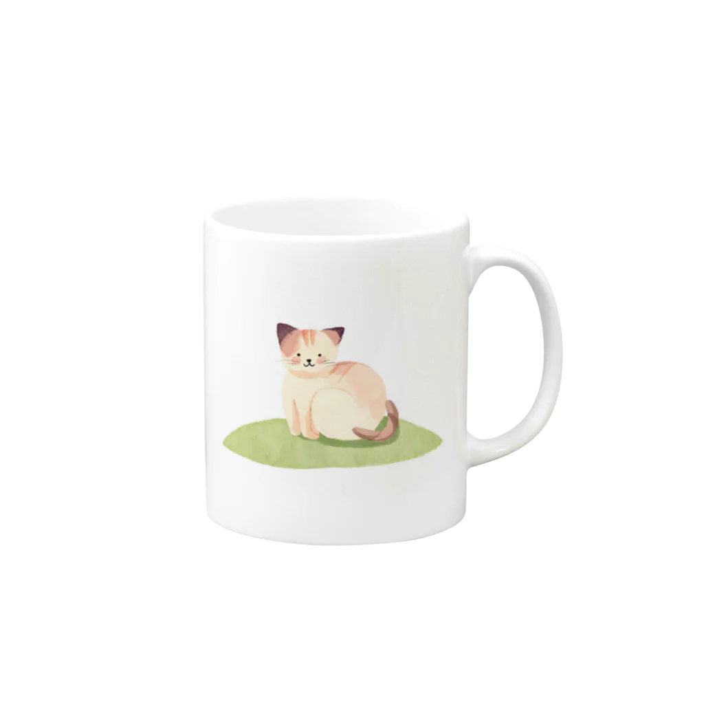 kuppychanの子猫 Mug :right side of the handle