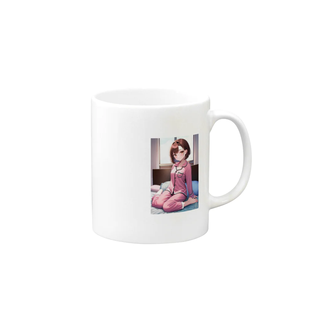 AI美女王国のドット絵さおりちゃん Mug :right side of the handle