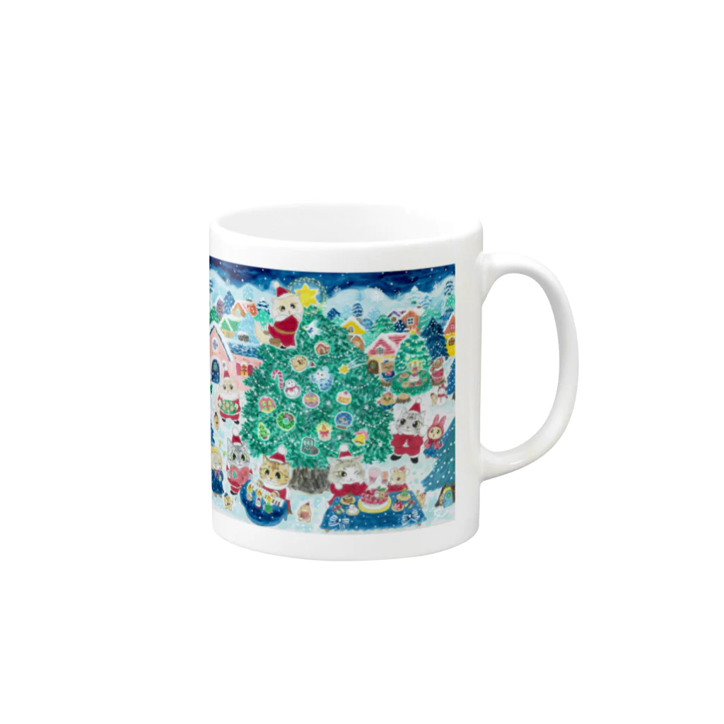 YOKO KOBAYASHIの2023Christmas🎄 Mug :right side of the handle