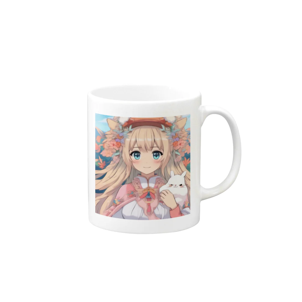 cameron2のほわほわガール Mug :right side of the handle