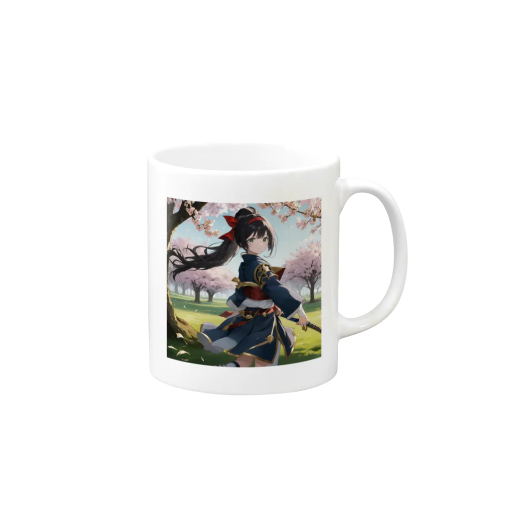 ヨネさん商店のサムライ女子千姫 Mug :right side of the handle