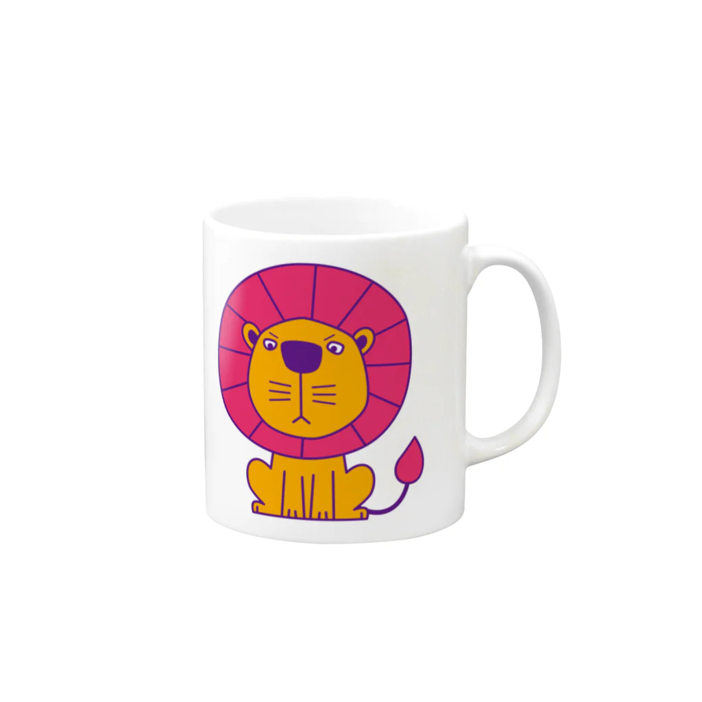 ねこじゃらしのカラフルな猫科動物 -colorful felines- Mug :right side of the handle