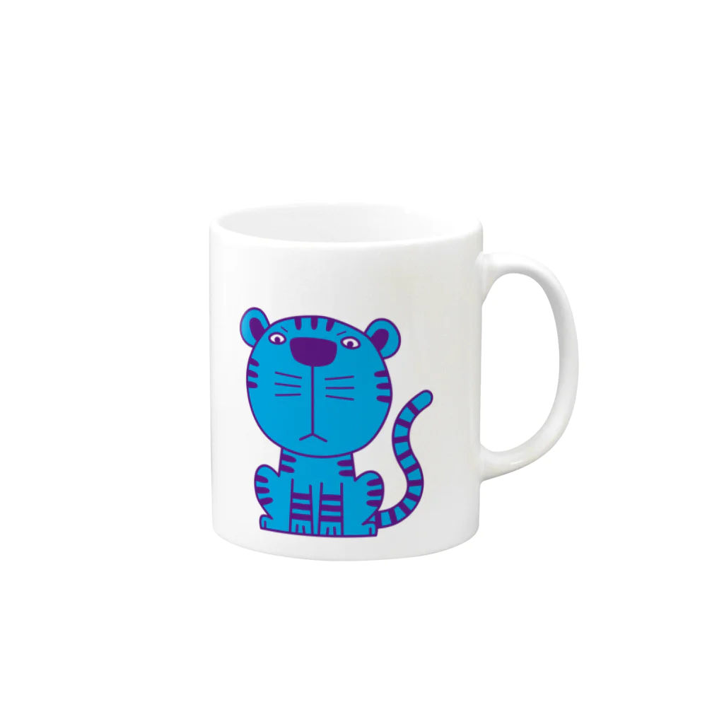 ねこじゃらしのカラフルな猫科動物 -colorful felines- Mug :right side of the handle