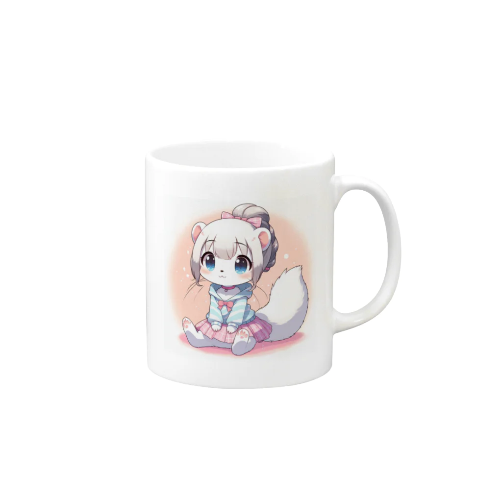 itachのマスコットフェレット Mug :right side of the handle