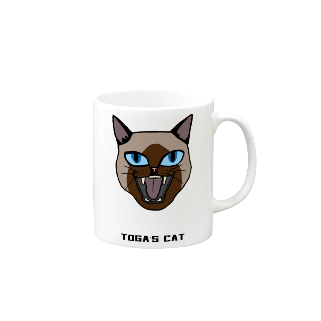 TOGA,s  CATのTOGAs  CAT マグカップの取っ手の右面
