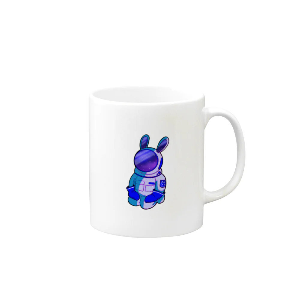 綾鷹の宇宙うさぎ Mug :right side of the handle