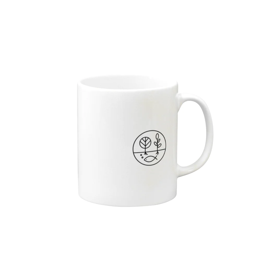 鷲林寺アクアファームのアクアポニックス | 鷲林寺アクアファームLOGO Mug :right side of the handle