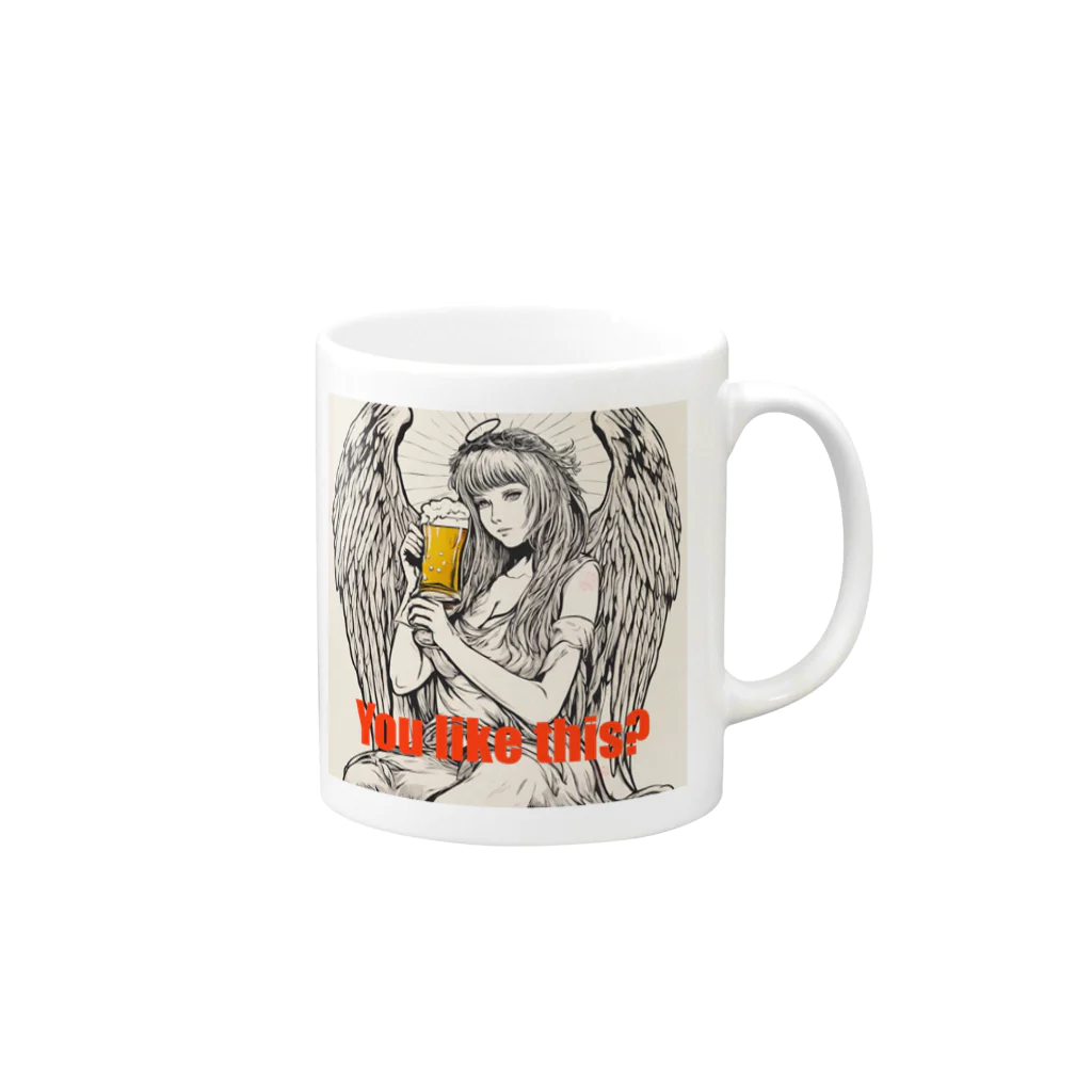 パイルドライバーのAngel beer Mug :right side of the handle