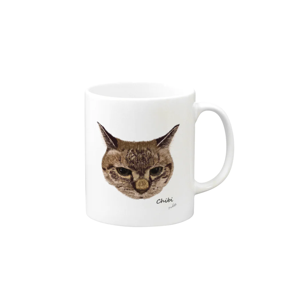 nuuko_artのねこのchibiさん Mug :right side of the handle