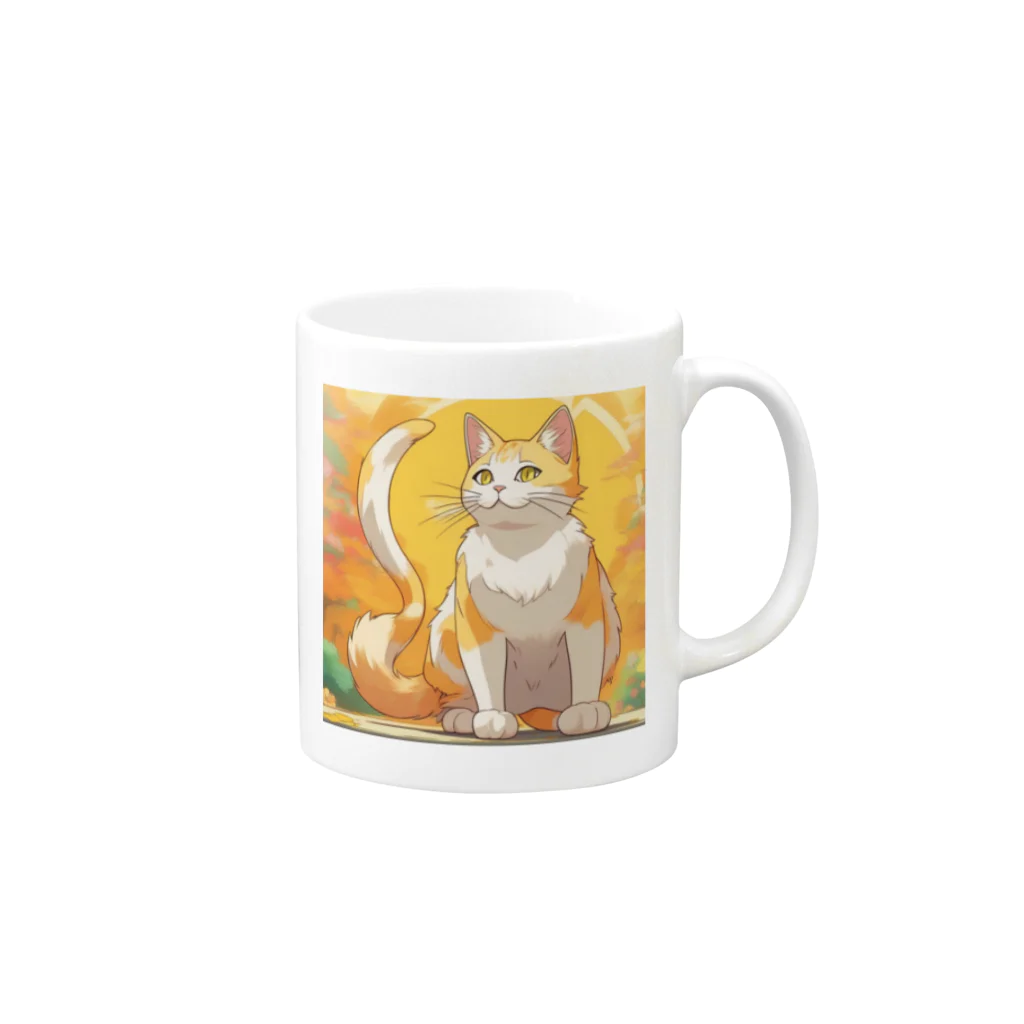 hana-monの希望の猫 Mug :right side of the handle