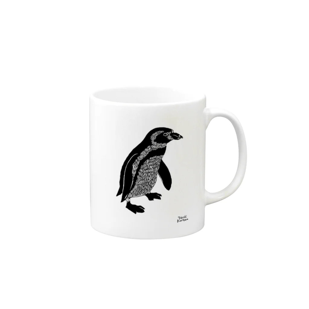 TakeshiKuriharaArtのペンギン / Penguin Mug :right side of the handle