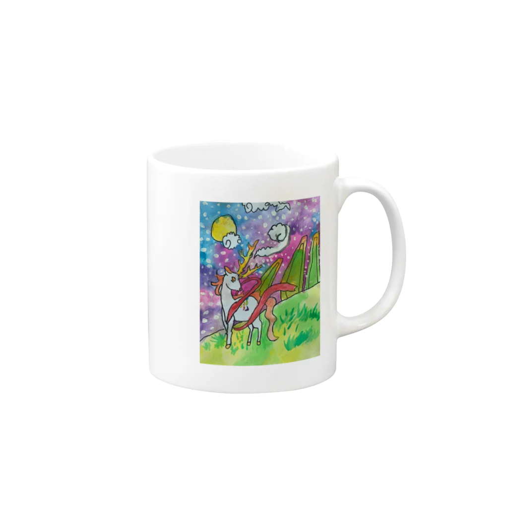 TonyBeckyのユニコーン グッズ Mug :right side of the handle