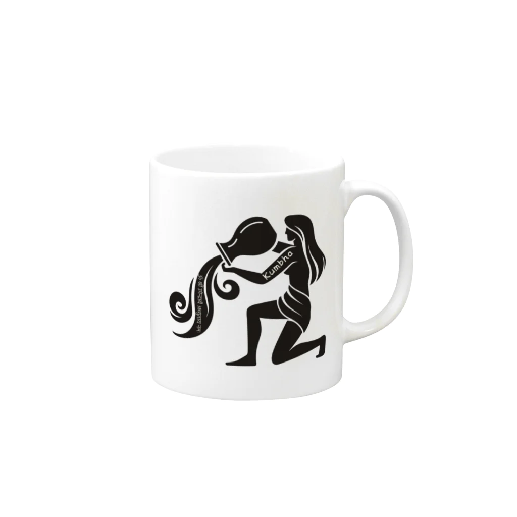 CyberArmadilloのクンバ（水瓶座） Kumbha (Aquarius) Mug :right side of the handle