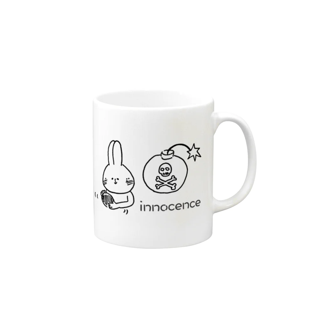 nu nu nuのinnocence（うさぎのうーさん） Mug :right side of the handle