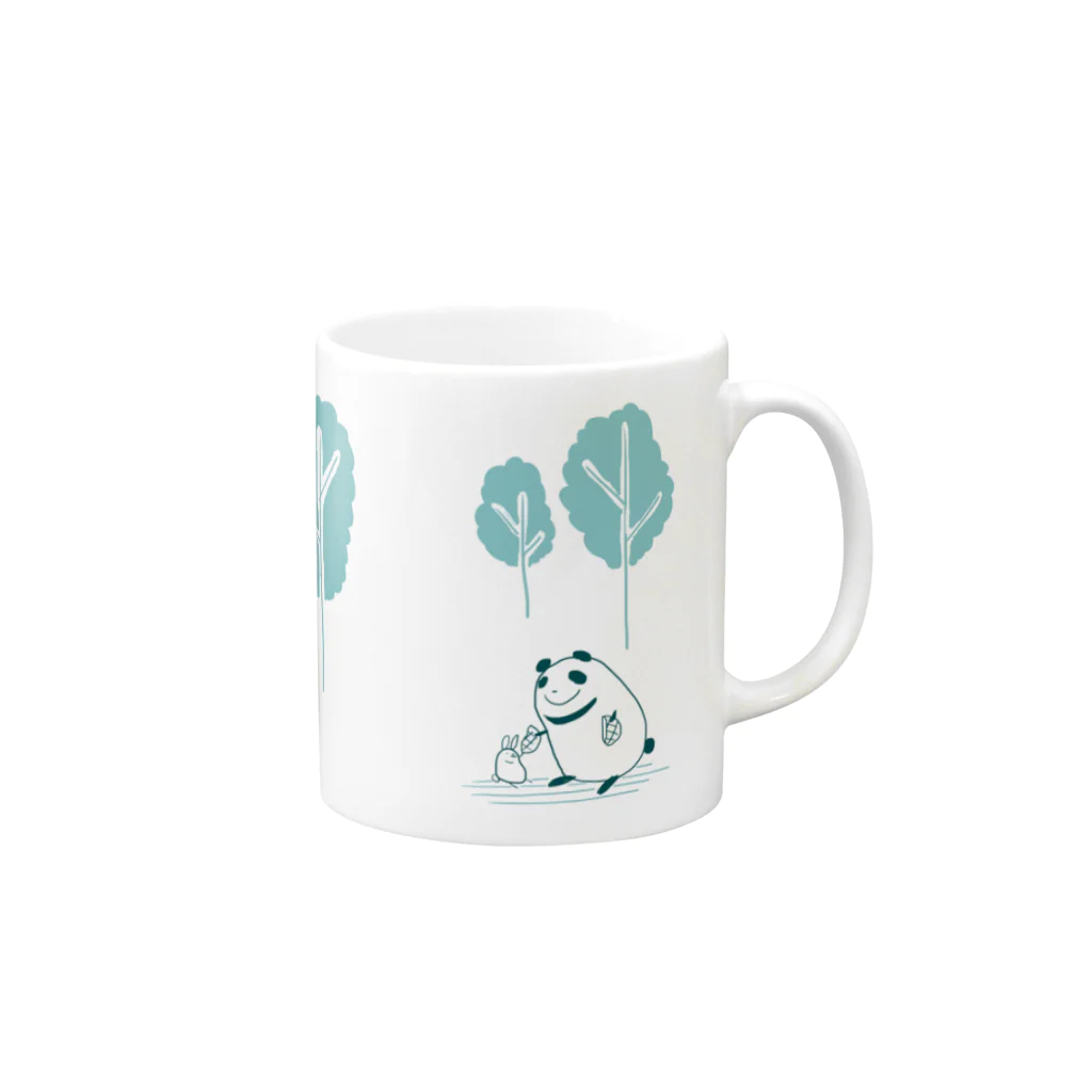 ﾊﾈｺﾊﾈのまるコロうさぱんシリーズ[1] Mug :right side of the handle