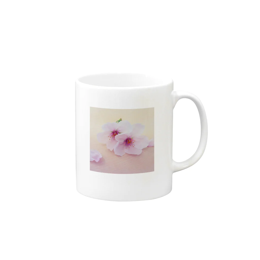 cherryblossomの桜(ピンク) Mug :right side of the handle