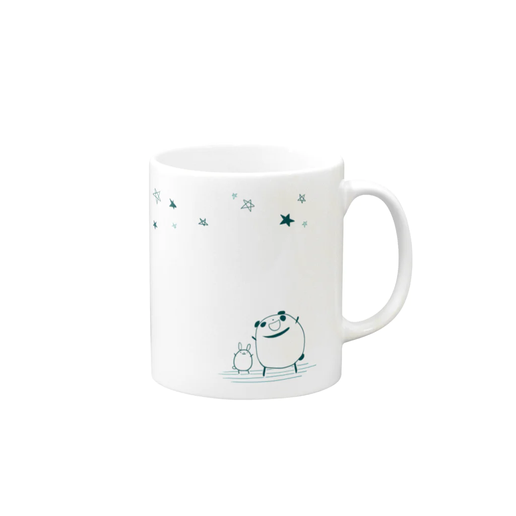 ﾊﾈｺﾊﾈのまるコロうさぱんシリーズ[2] Mug :right side of the handle