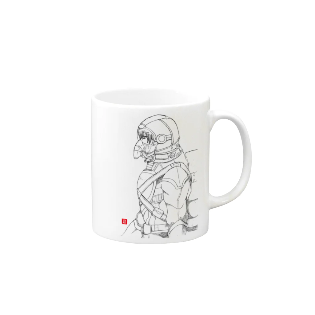MOMO and MAMAのResearcher 01 Mug :right side of the handle