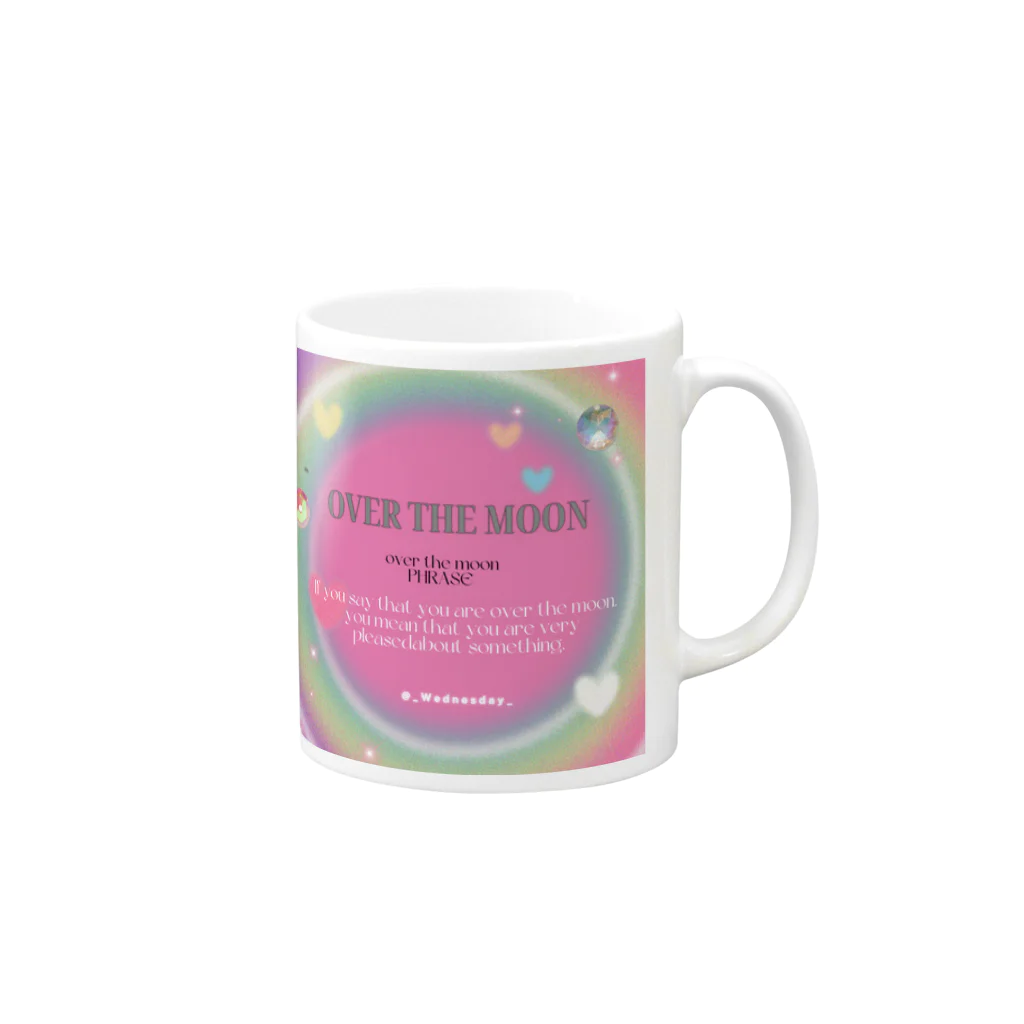 __Wednesday__のOver the moon Mug :right side of the handle