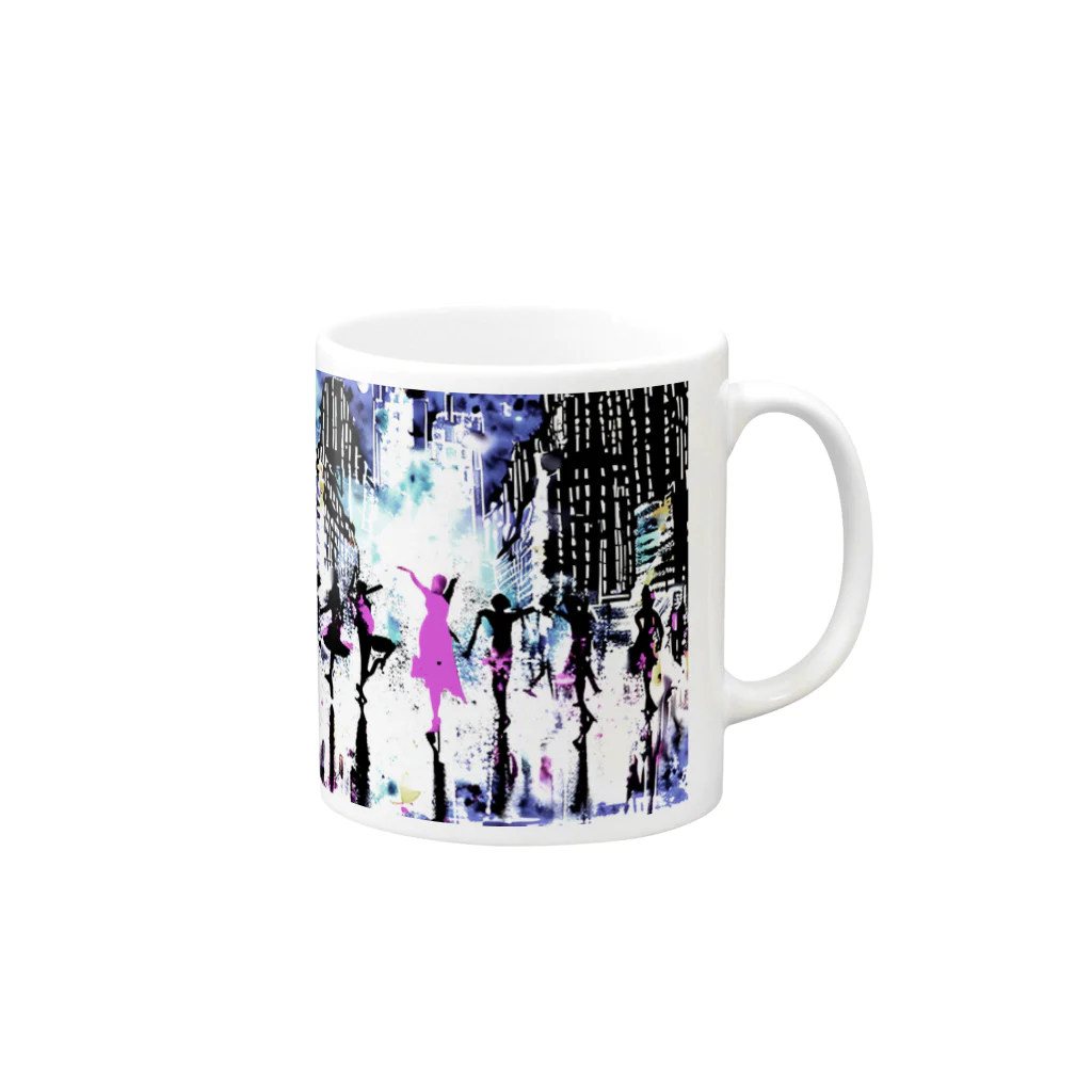 Moichi Designs Shop-2023のnew york dancer Mug :right side of the handle