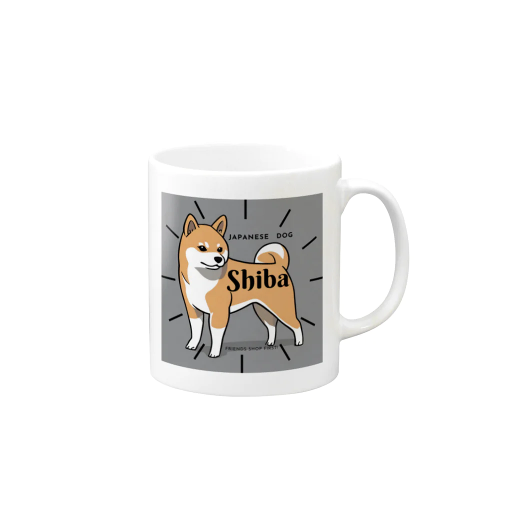 MarilyneのジャパニーズわんこShiba Mug :right side of the handle