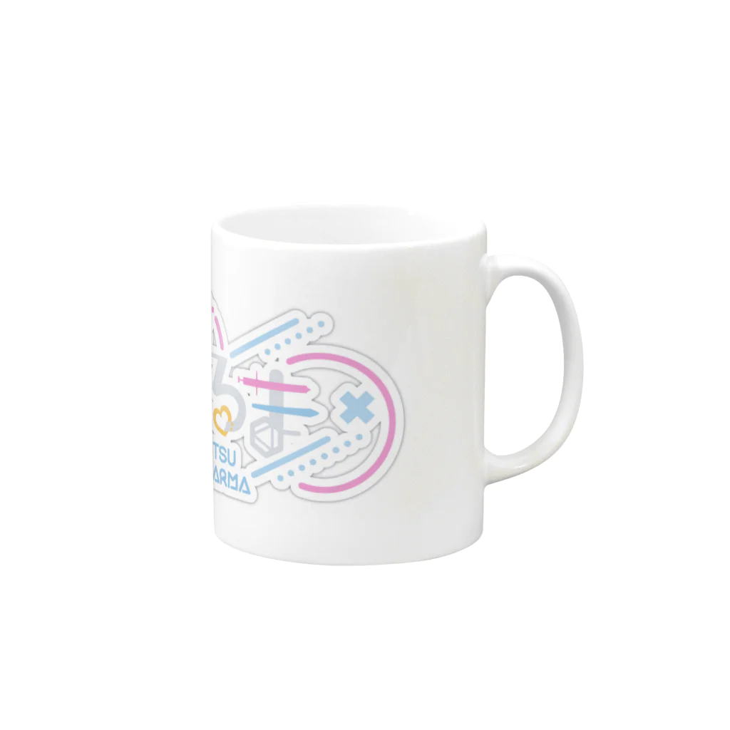 usabit.のぐっず屋さんの雨蜜ふぁるまロゴ Mug :right side of the handle