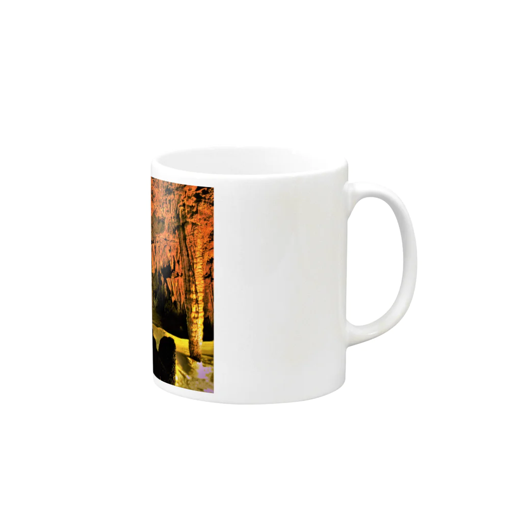 Claude-Morphineのリムストーンプール（沖永良部島・洞窟） Mug :right side of the handle