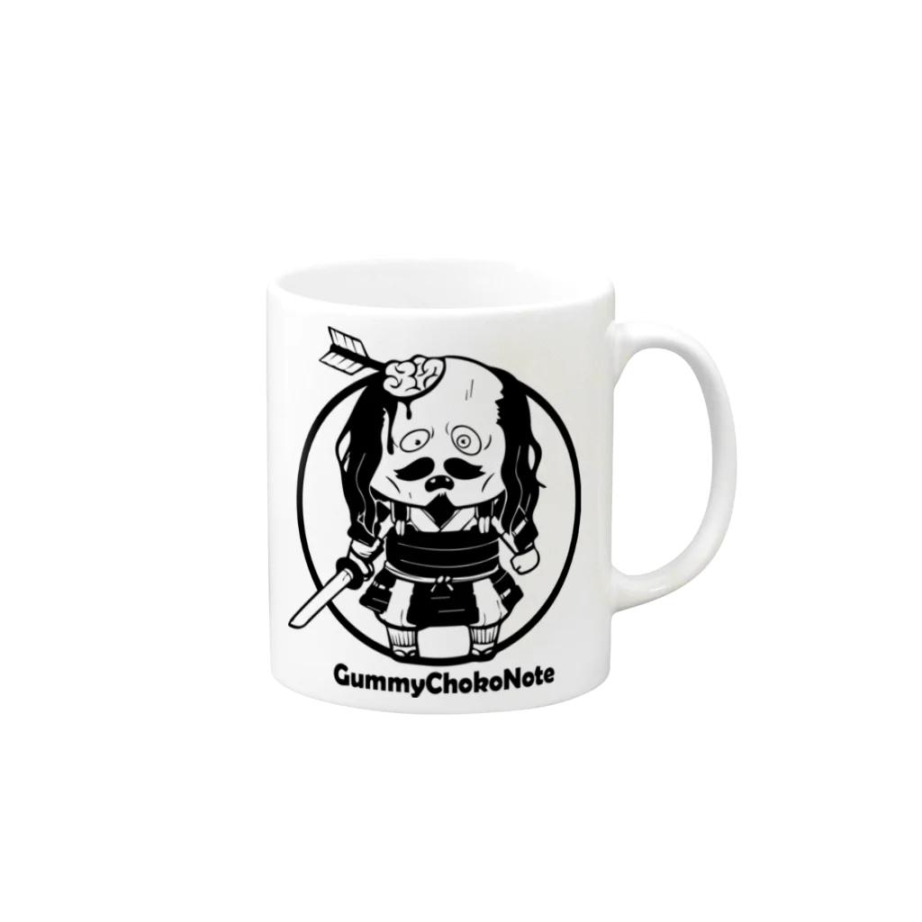 グミチョ子ノートgummychokonoteの落ち武者「むーたん」 Mug :right side of the handle