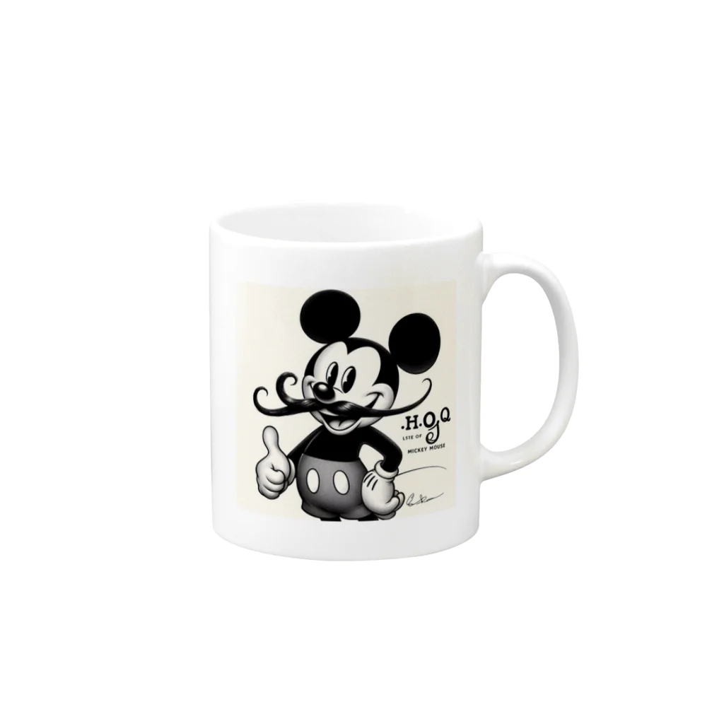 syumpのThe first Mickey Mouse and Marcel Duchamp. Mug :right side of the handle