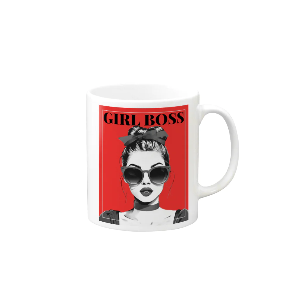 SunnyBeetleのGirl Boss アイテム 머그컵の取っ手の右面