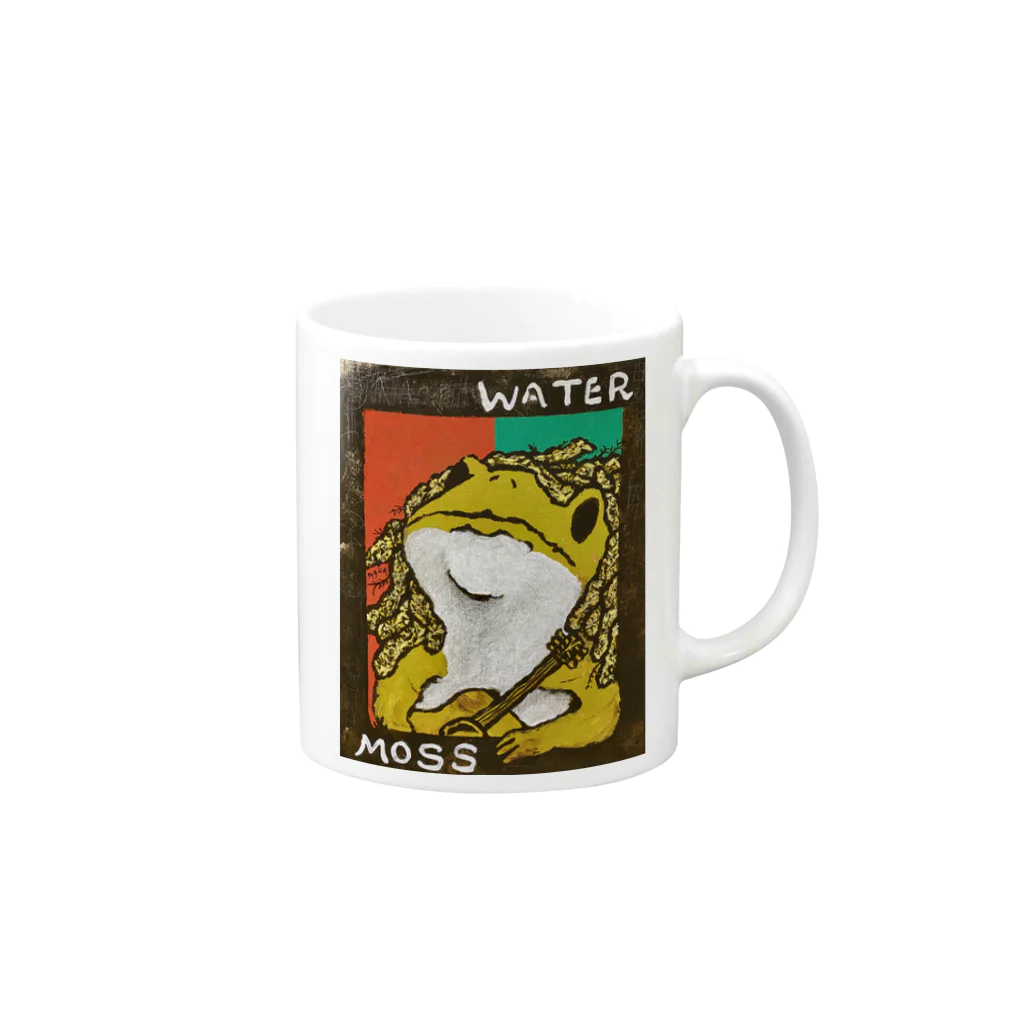 ハナマイのWater Moss Mug :right side of the handle