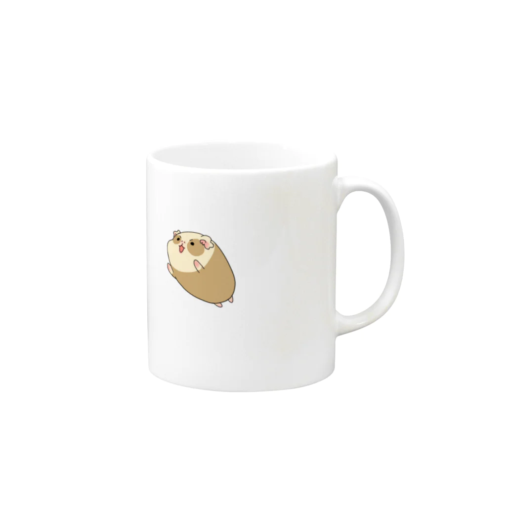 さとわみのモルモットの「つむじ」 Mug :right side of the handle