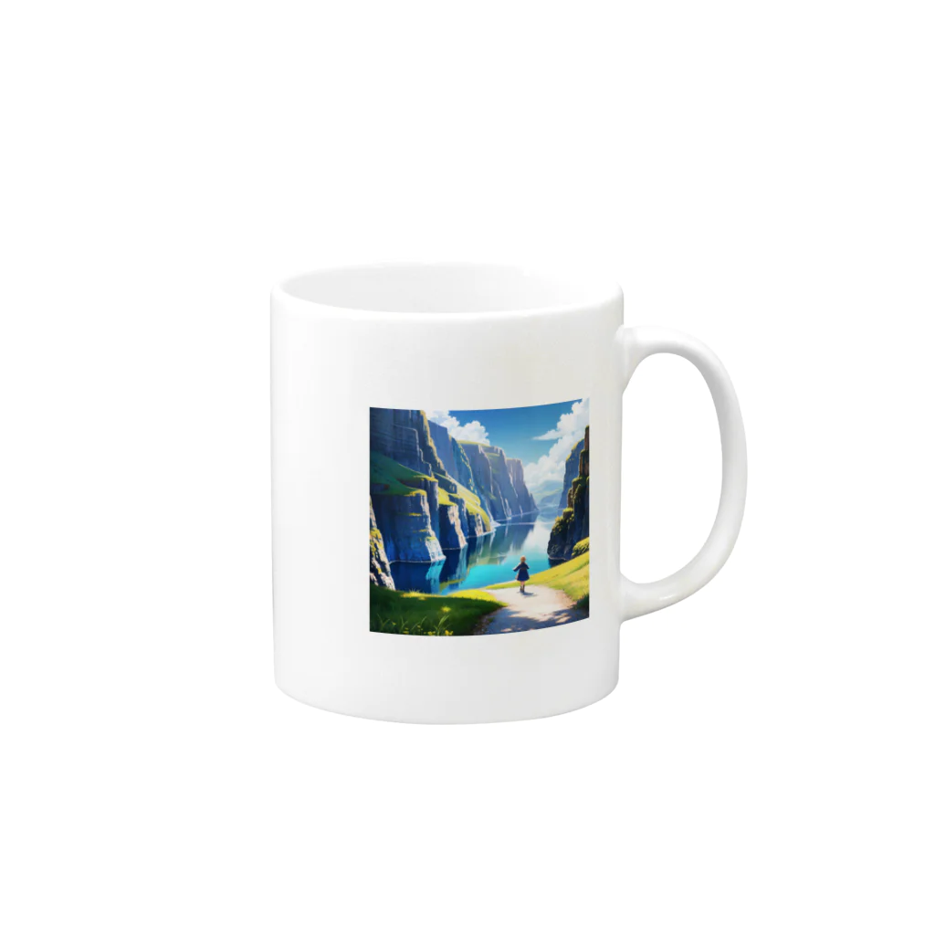 D-aerialのファンタジー世界のグッズ Mug :right side of the handle