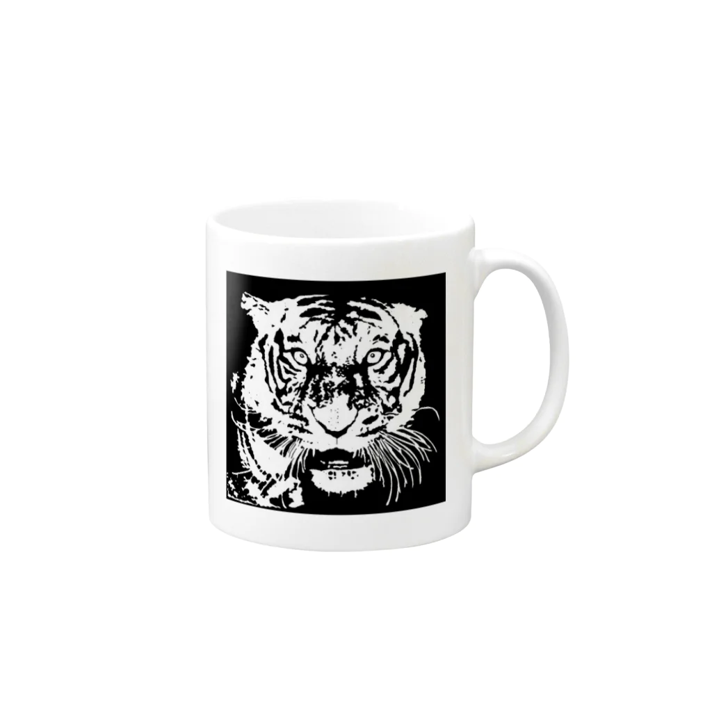 TIGER_LEEのブルース・リー先生 お気に入りの寅 🐯 Mug :right side of the handle