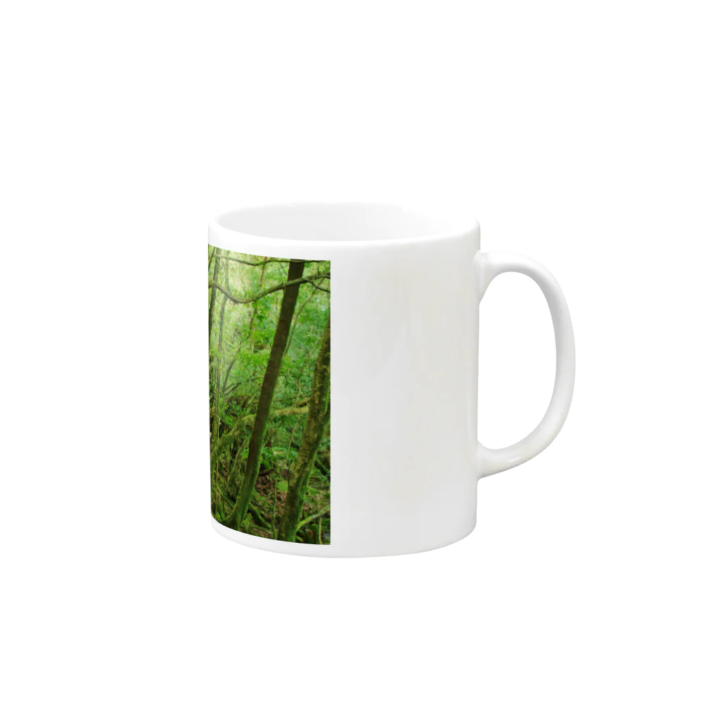 Claude-Morphineの屋久島の苔むす世界 Mug :right side of the handle