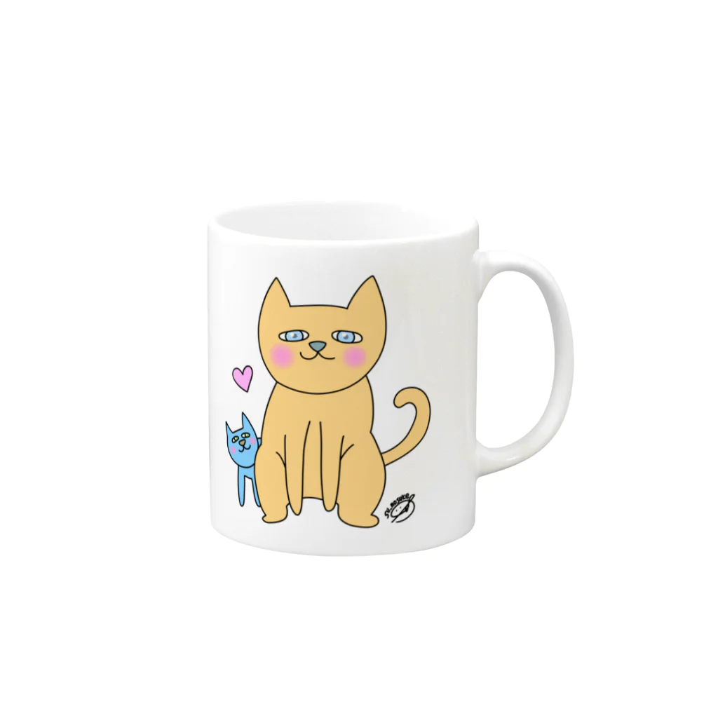 su_nosukeのラブねこさん Mug :right side of the handle