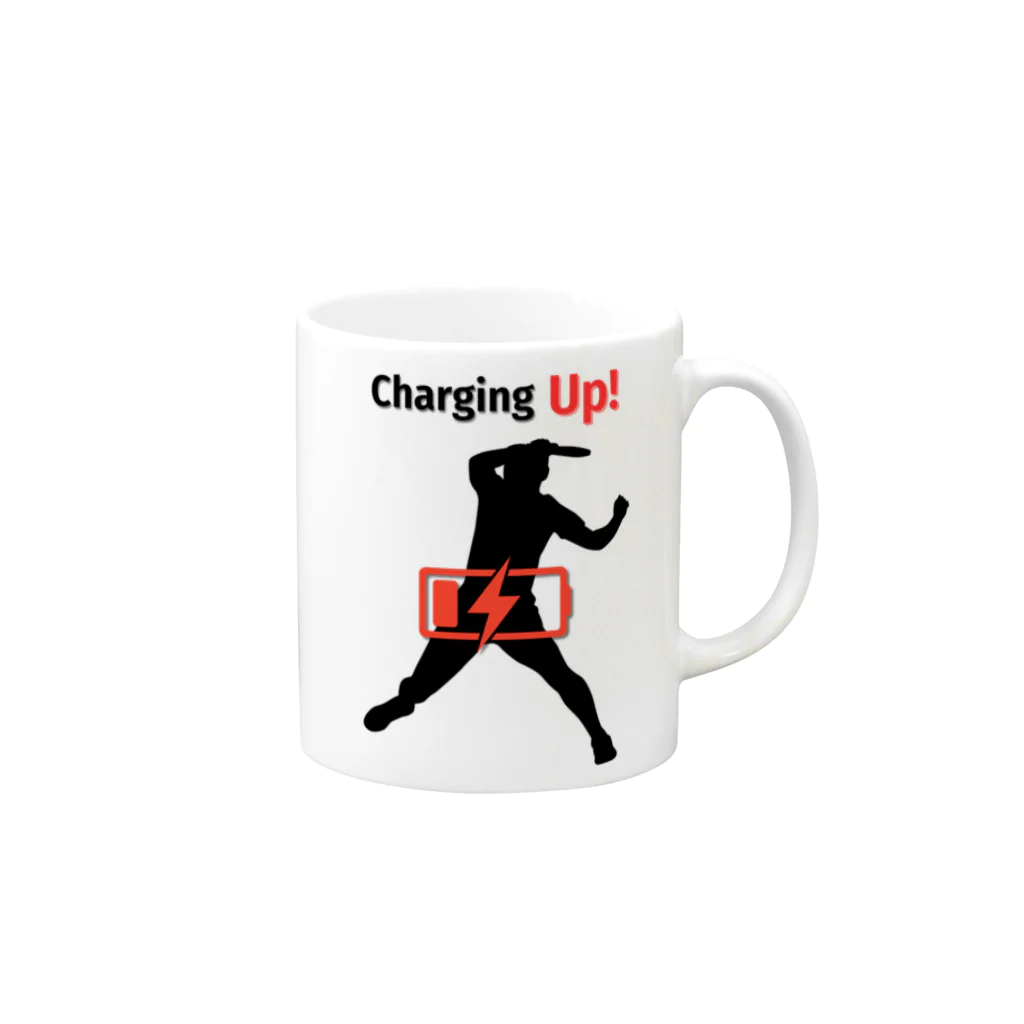 creative-power-labのCharging Up　卓球 Mug :right side of the handle