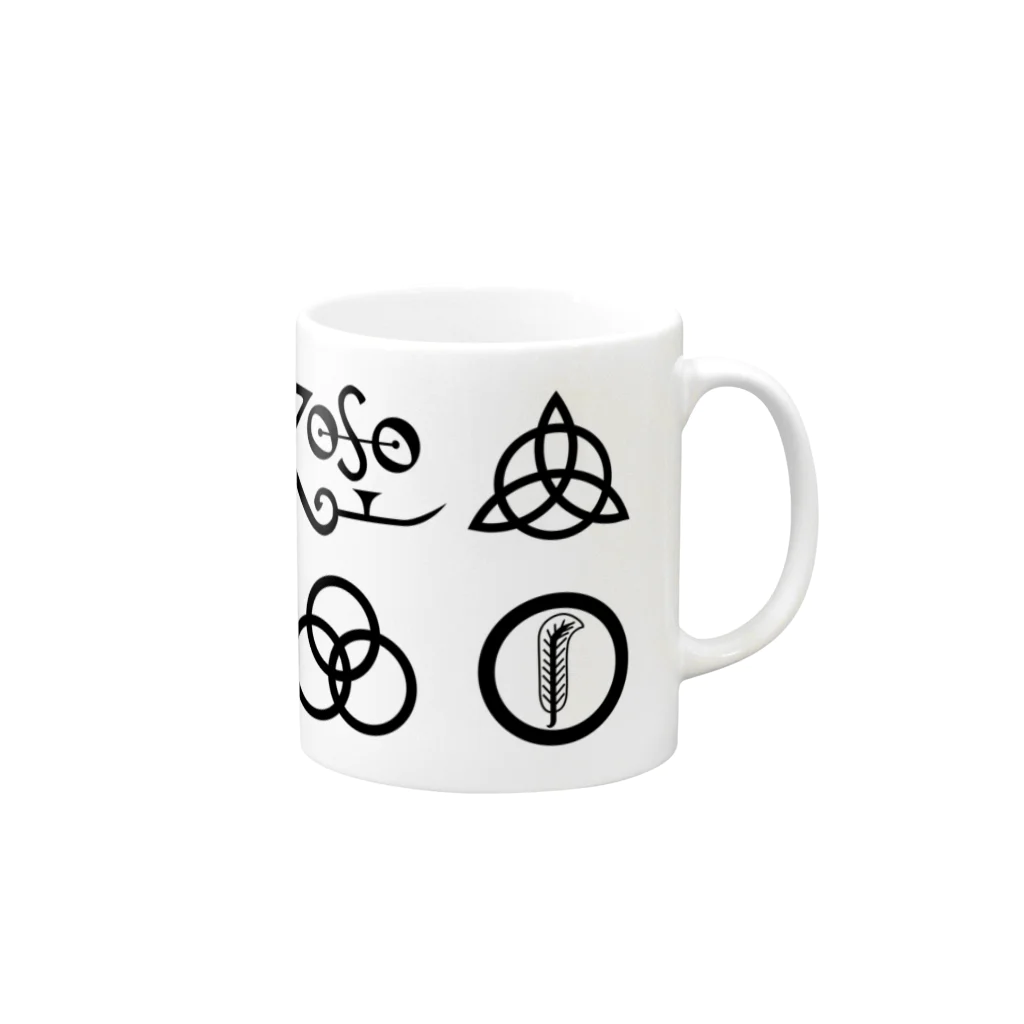 miniminiのfour symbols　 Mug :right side of the handle