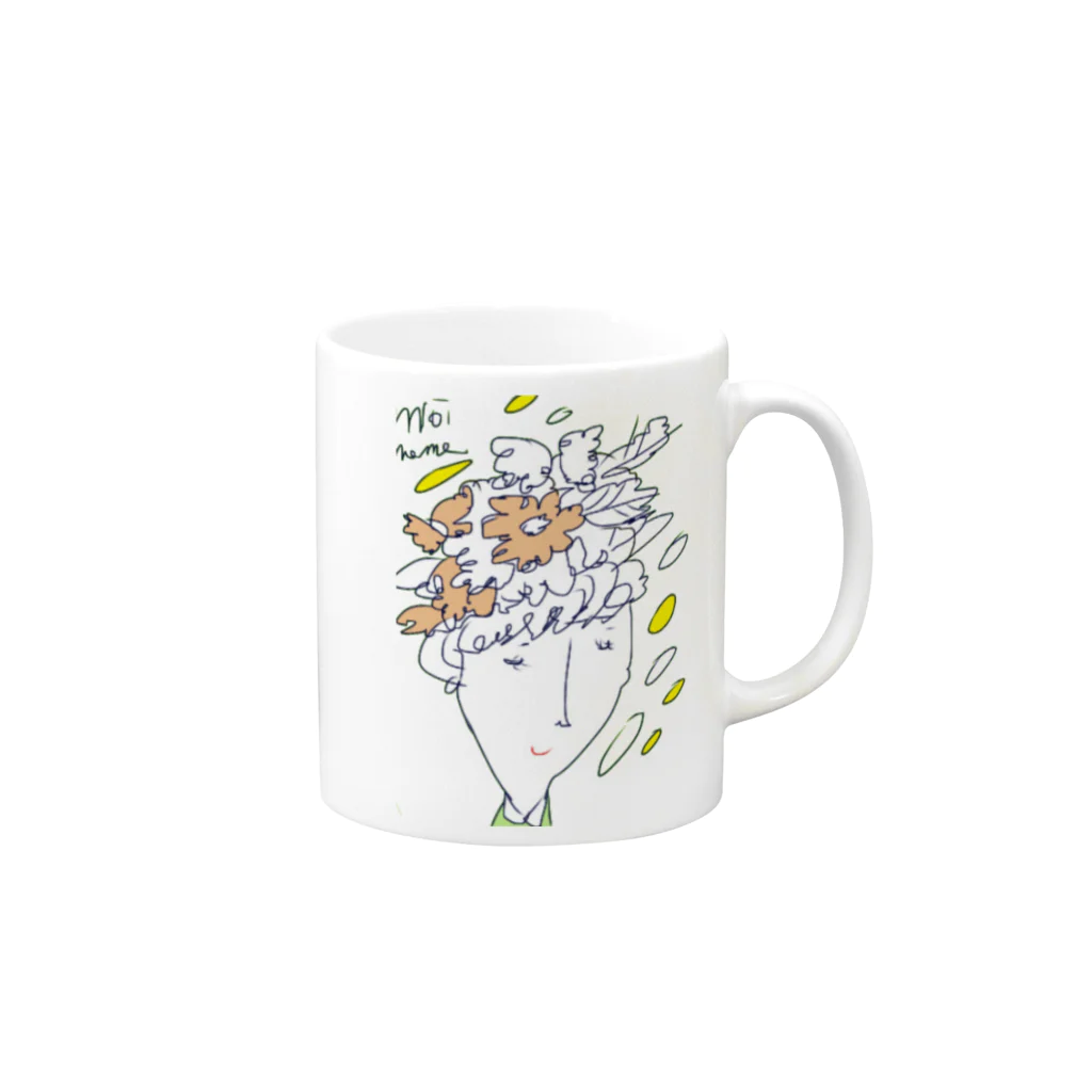 aoiroのshiawase-ohana Mug :right side of the handle